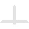 Ekena Millwork Eugene Architectural Grade PVC Gable Bracket, 60"W x 37 1/2"H x 2"D x 6"F, 15/12 Pitch GBP060X38X0206EUG00 - alternate 3